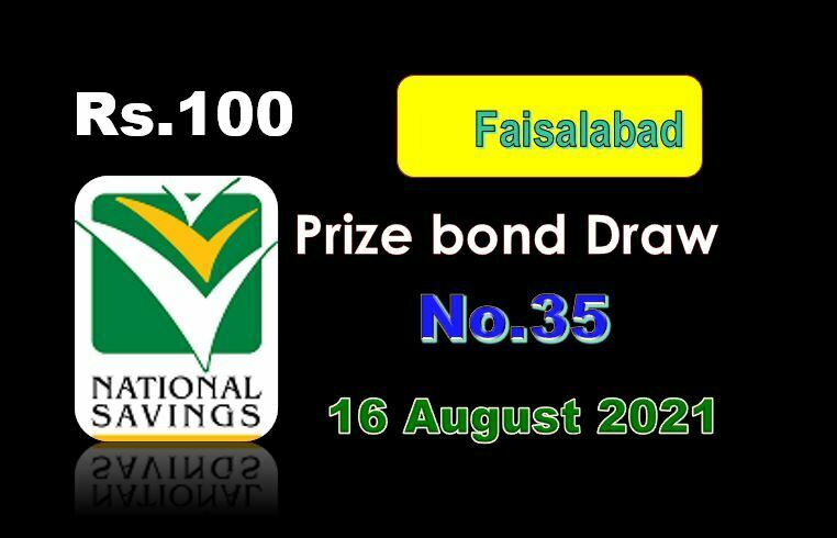Rs. 100 Prize Bond List of Draw#35, Held in Faisalabad
